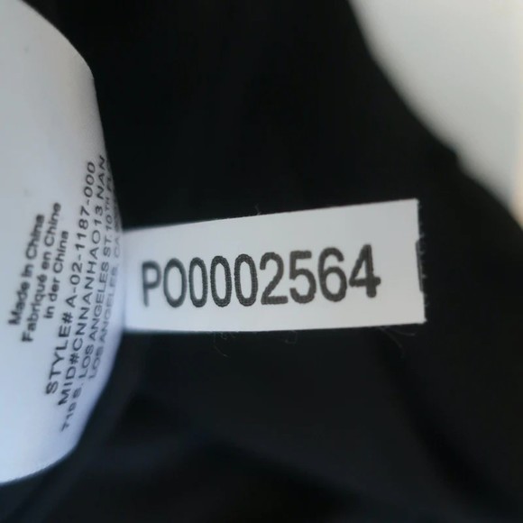 ANINE BING Long Sleeve Mini Dress Whitney Black Stretch Jersey Size Small NEW - Picture 8 of 8